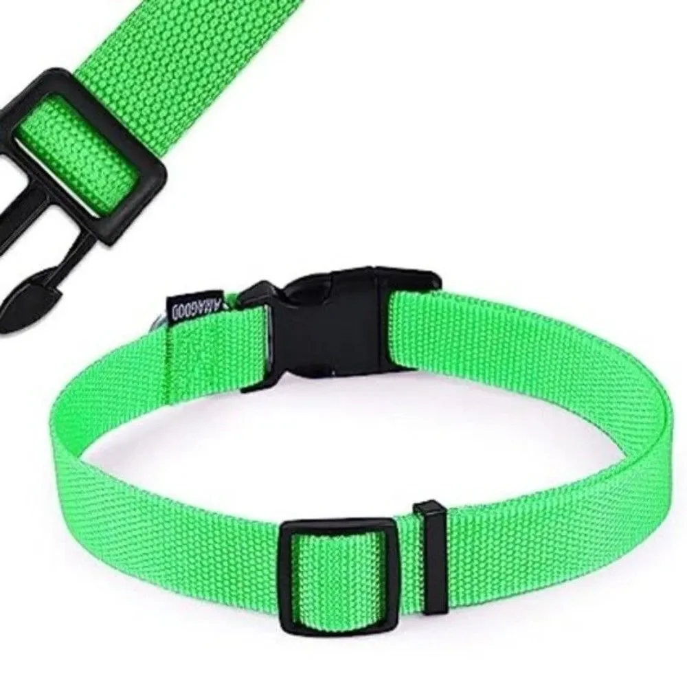 Pet Essentials Nylon Adjustable Collars Small Cats & Dogs Green